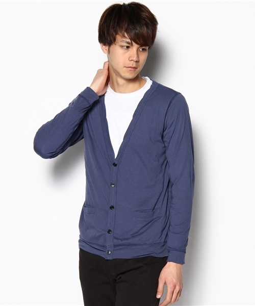 AMERICAN RAG CIE(アメリカンラグシー)の「AMERICANRAGCIE(108-ADC-M121-CT011)(カーディガン/ボレロ・メンズ・ブルー/マスタード・1/2/3)」の1枚目の写真