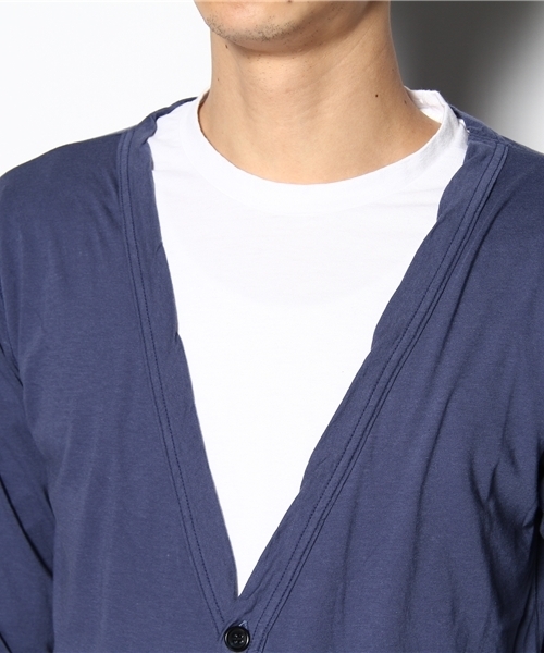 AMERICAN RAG CIE(アメリカンラグシー)の「AMERICANRAGCIE(108-ADC-M121-CT011)(カーディガン/ボレロ・メンズ・ブルー/マスタード・1/2/3)」の5枚目の写真
