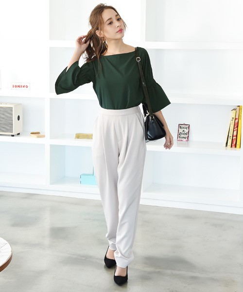 Luz Llena（ラズレナ）の「ゴムギャザースリーブブラウス（シャツ/ブラウス・レディース・ブラウン/グリーン/ブラック・MEDIUM）」の4枚目の写真