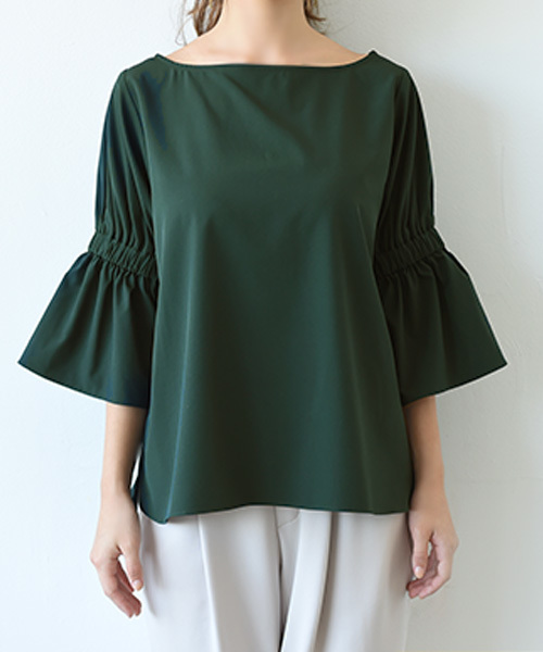 Luz Llena（ラズレナ）の「ゴムギャザースリーブブラウス（シャツ/ブラウス・レディース・ブラウン/グリーン/ブラック・MEDIUM）」の7枚目の写真