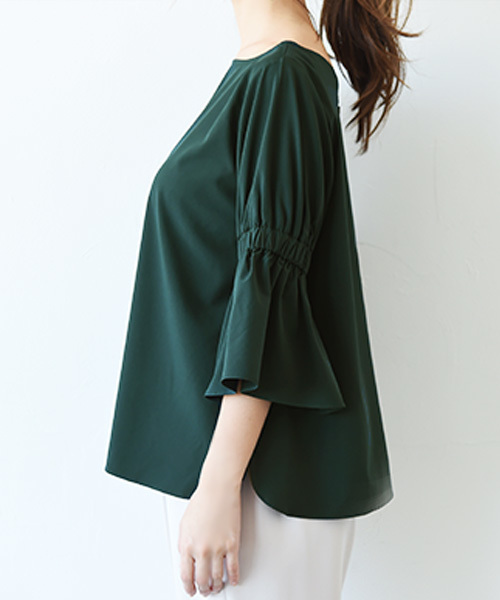 Luz Llena（ラズレナ）の「ゴムギャザースリーブブラウス（シャツ/ブラウス・レディース・ブラウン/グリーン/ブラック・MEDIUM）」の8枚目の写真