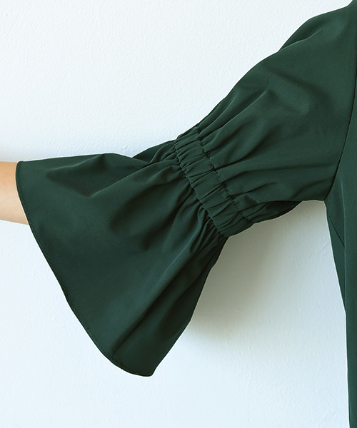 Luz Llena（ラズレナ）の「ゴムギャザースリーブブラウス（シャツ/ブラウス・レディース・ブラウン/グリーン/ブラック・MEDIUM）」の12枚目の写真