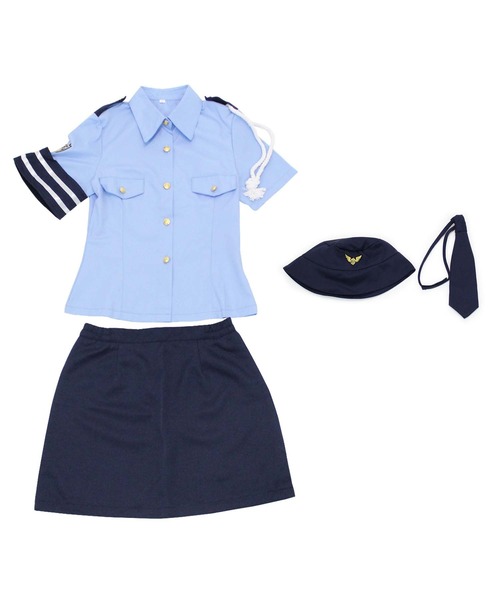 OSYAREVO（オシャレボ）の「コスプレ 婦人警官 ポリス レディース ホワイトデー 記念日（コスチューム/パーティーグッズ・レディース・ホワイト/ブルー・LARGE/MEDIUM/X-LARGE）」の22枚目の写真