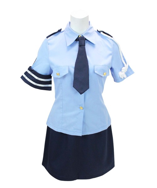 OSYAREVO（オシャレボ）の「コスプレ 婦人警官 ポリス レディース ホワイトデー 記念日（コスチューム/パーティーグッズ・レディース・ホワイト/ブルー・LARGE/MEDIUM/X-LARGE）」の20枚目の写真