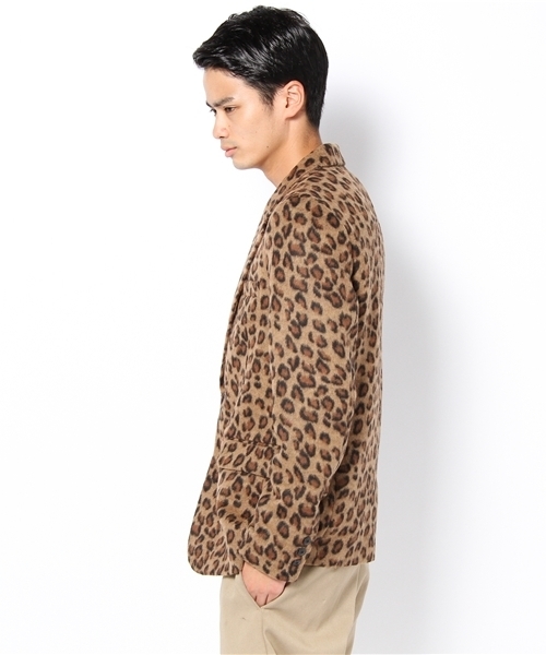 WEGO（ウィゴー）の「レオパードメルトンテーラードジャケット（テーラードジャケット・メンズ・ブラウン・MEDIUM/LARGE）」の2枚目の写真