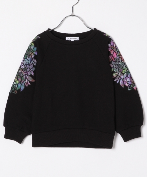 GLOBAL WORK(グローバルワーク)の「【キッズ】カットワークウラケプルオーバー長袖/775912(Tシャツ/カットソー・キッズ・ブラック/グレー・LARGE/XX-LARGE/SMALL/X-LARGE/MEDIUM)」の2枚目の写真