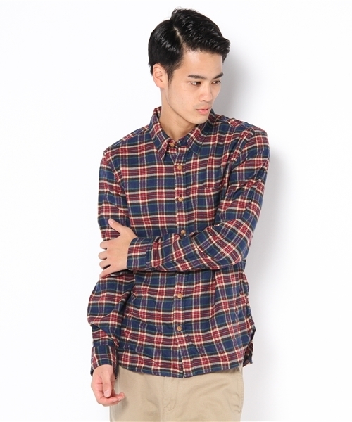 CIAOPANIC(チャオパニック)の「ビエラチェックシャツL/S(シャツ/ブラウス・メンズ・グリーン/ネイビー/ブルー/パープル/グレー/ホワイト/その他/レッド/ベージュ/オレンジ/イエロー・X-LARGE/LARGE/MEDIUM)」の9枚目の写真