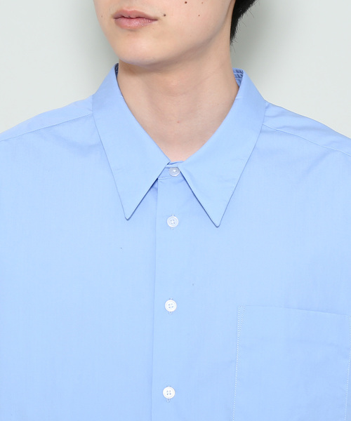 JUNRED（ジュンレッド）の「ルーズネックレギュラーカラーシャツ（シャツ/ブラウス・メンズ・オフホワイト/サックスブルー・L/M）」の7枚目の写真