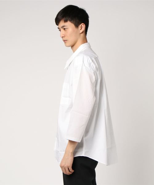 JUNRED（ジュンレッド）の「ルーズネックレギュラーカラーシャツ（シャツ/ブラウス・メンズ・オフホワイト/サックスブルー・L/M）」の4枚目の写真