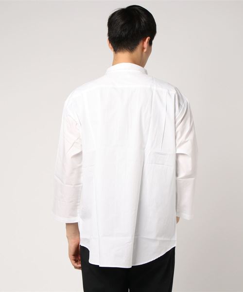 JUNRED（ジュンレッド）の「ルーズネックレギュラーカラーシャツ（シャツ/ブラウス・メンズ・オフホワイト/サックスブルー・L/M）」の9枚目の写真