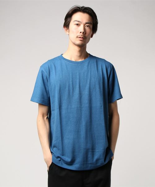 go slow caravan（ゴースローキャラバン）の「A HOPE HEMP/アホープヘンプ　REGULAR SS TEE（Tシャツ/カットソー・メンズ・ライトイエロー/インディゴブルー/ブルー/セージグリーン/ナチュラル/ブラウン/ブラック/レッド・MEDIUM/X-LARGE/SMALL/LARGE）」の6枚目の写真