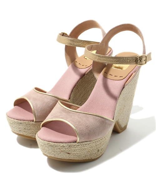 Soareak(ソアリーク)の「【KANNA】 パイピングベルトウェッジ(サンダル・レディース・ライトグリーン/ライトピンク・36/38/37)」の1枚目の写真