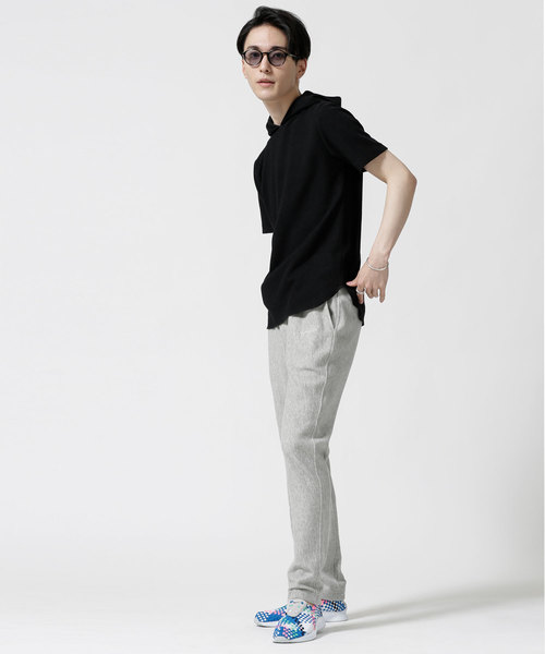 NANO universe（ナノユニバース）の「変形ワッフルショートスリーブプルパーカー（パーカー・メンズ・ブラック/ラベンダー/オートミール・SMALL/MEDIUM/LARGE/X-LARGE）」の8枚目の写真