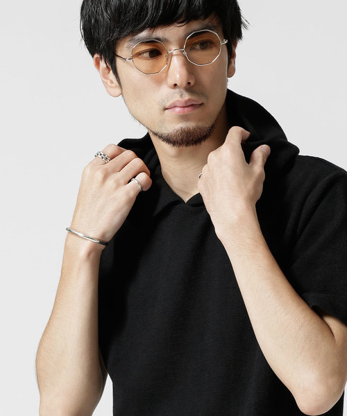 NANO universe（ナノユニバース）の「変形ワッフルショートスリーブプルパーカー（パーカー・メンズ・ブラック/ラベンダー/オートミール・SMALL/MEDIUM/LARGE/X-LARGE）」の11枚目の写真