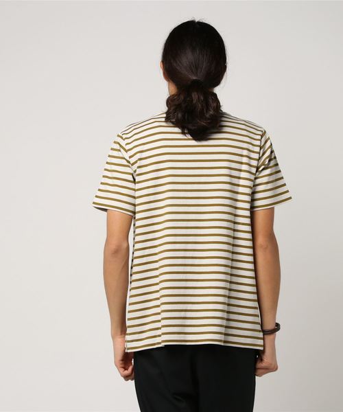 MHL.（エムエイチエル）の「DRY STRIPE（Tシャツ/カットソー・メンズ・ホワイト/チャコールグレー・MEDIUM/LARGE）」の4枚目の写真