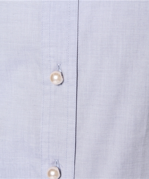 BEAUTY&YOUTH UNITED ARROWS（ビューティーアンドユースユナイテッドアローズ）の「BYSF ♪コットンテンセル フェイクパールフレンチスリーブ ◆（シャツ/ブラウス・レディース・ホワイト/ライトブルー/ターコイズブルー・フリー）」の9枚目の写真