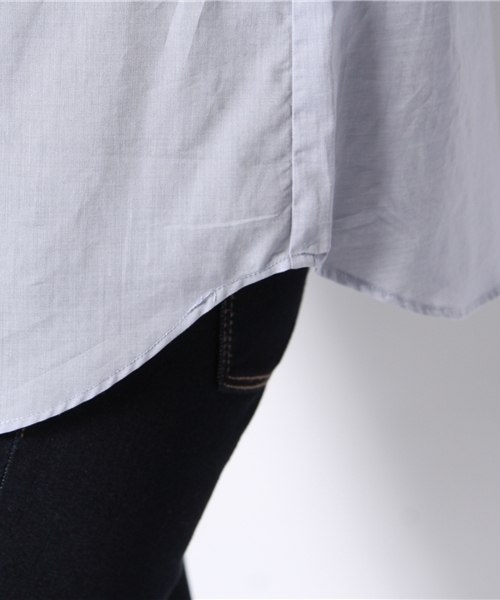 BEAUTY&YOUTH UNITED ARROWS（ビューティーアンドユースユナイテッドアローズ）の「BYSF ♪コットンテンセル フェイクパールフレンチスリーブ ◆（シャツ/ブラウス・レディース・ホワイト/ライトブルー/ターコイズブルー・フリー）」の10枚目の写真