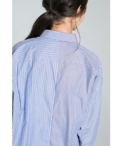 MONKEY TIME（モンキータイム）の「＜monkey time＞ STRIPE PANEL OVER SIZED REG/シャツ（シャツ/ブラウス・メンズ・ライトブルー/ネイビー・SMALL/MEDIUM/LARGE/X-LARGE）」の9枚目の写真