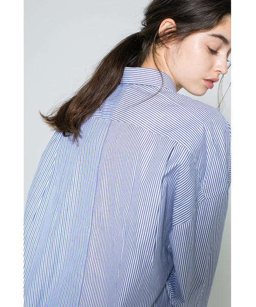 MONKEY TIME（モンキータイム）の「＜monkey time＞ STRIPE PANEL OVER SIZED REG/シャツ（シャツ/ブラウス・メンズ・ライトブルー/ネイビー・SMALL/MEDIUM/LARGE/X-LARGE）」の10枚目の写真