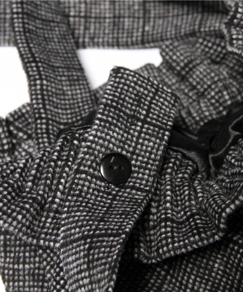 one after another NICE CLAUP（ワンアフターアナザーナイスクラップ）の「【ナイスクラップ】チェックカットサス付スカート（スカート・レディース・グリーン/ブルー/ブラック・FREE）」の7枚目の写真