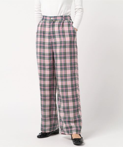 WC（ダブル シー）の「WC/カラータータンチェックパンツ（スラックス