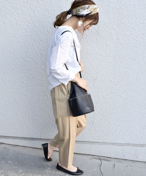 SHIPS Days（シップスデイズ）の「SHIPS Days STANDARD:スキッパー チェックシャツ 19SS　◇（シャツ/ブラウス・レディース・ホワイト/ネイビー・S～Ｍ/M～Ｌ）」の13枚目の写真