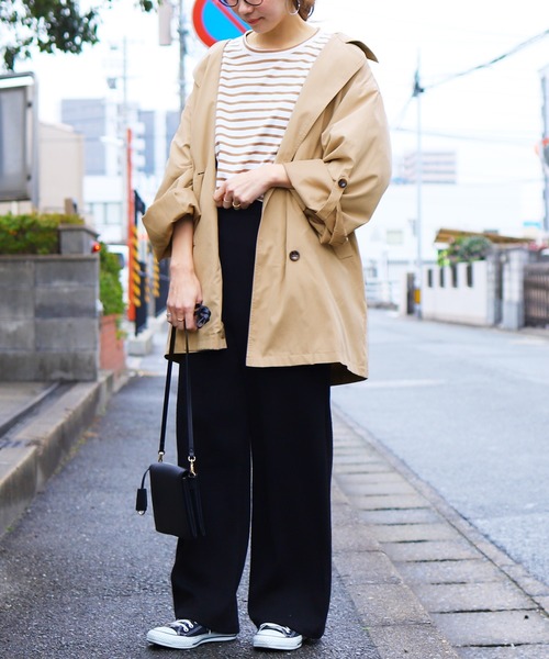 reca（レカ）の「【ZOZOTOWN限定】フード取り外しOK! ショート丈トレンチコート 2019S/S（トレンチコート・レディース・ベージュ/カーキ/ブルー系その他・M/L）」の10枚目の写真