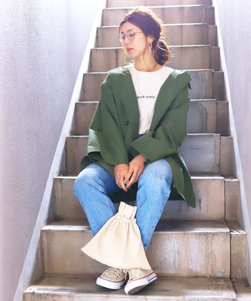 reca（レカ）の「【ZOZOTOWN限定】フード取り外しOK! ショート丈トレンチコート 2019S/S（トレンチコート・レディース・ベージュ/カーキ/ブルー系その他・M/L）」の8枚目の写真