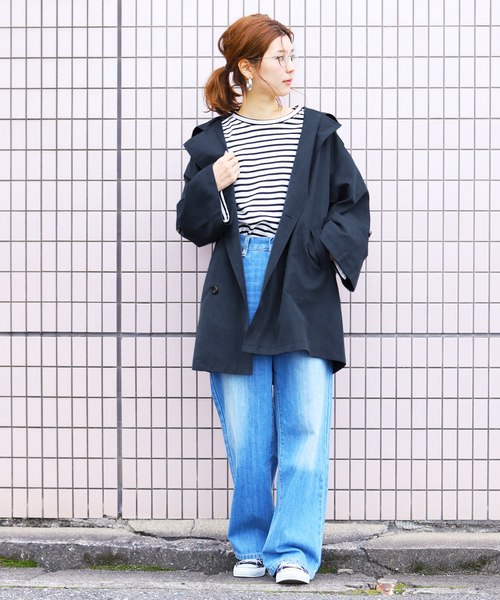 reca（レカ）の「【ZOZOTOWN限定】フード取り外しOK! ショート丈トレンチコート 2019S/S（トレンチコート・レディース・ベージュ/カーキ/ブルー系その他・M/L）」の17枚目の写真