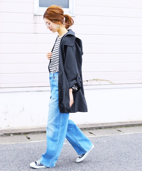 reca（レカ）の「【ZOZOTOWN限定】フード取り外しOK! ショート丈トレンチコート 2019S/S（トレンチコート・レディース・ベージュ/カーキ/ブルー系その他・M/L）」の11枚目の写真