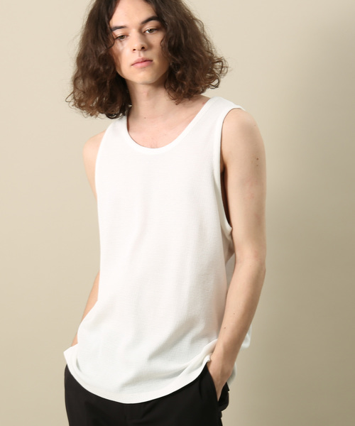 JUNRED（ジュンレッド）の「【吸水速乾】サーマルタンク（タンクトップ・メンズ・ホワイト/ブラック/グレー・S/M/L）」の5枚目の写真