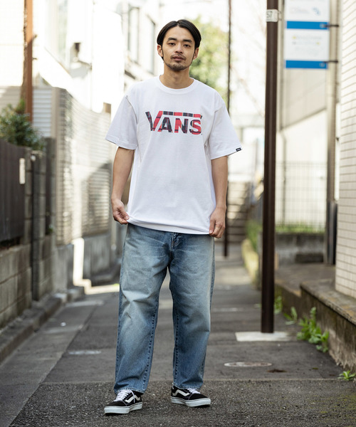 VANS(バンズ)の「VANS/ヴァンズ Check Pattern Flying-V S/S T-Shirt(Tシャツ/カットソー・メンズ・ホワイト/ブラック・M/L/XL)」の7枚目の写真