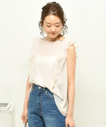 DouDou | フリルシフォンブラウス(シャツ/ブラウス)
