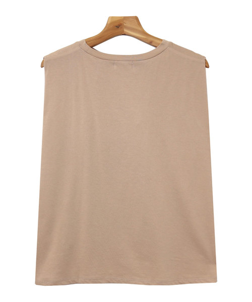 andme（アンドミー）の「デザインノースリーブカットソー（Tシャツ/カットソー・レディース・ブラック/オフホワイト/ライトブラウン/カーキ/グレー系その他・M/L）」の17枚目の写真