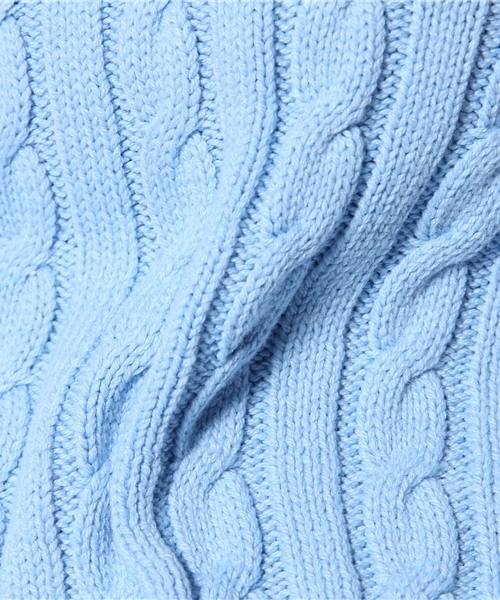 DISCOAT（ディスコート）の「【Discoat】ライン入りVネックプルオーバー（ニット/セーター・レディース・オフホワイト/ライトブルー/モカ・ﾌﾘ-）」の8枚目の写真