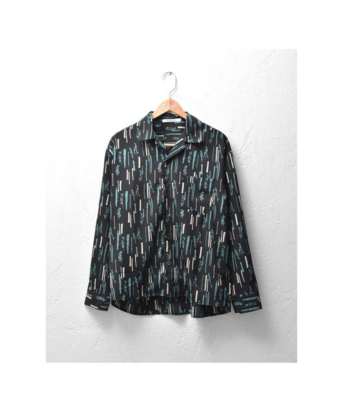 MinoriTY（マイノリティ）の「メンズジオメトリック長袖オープンカラーシャツ（シャツ/ブラウス・メンズ・ブラック/ブラック系その他/ブルー系その他/ネイビー・M/L）」の6枚目の写真