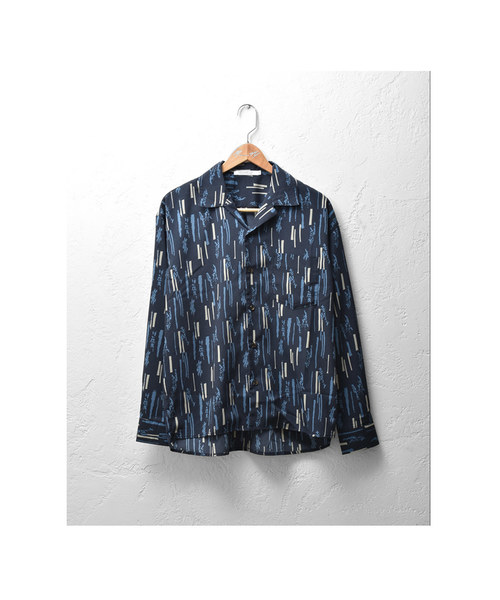 MinoriTY（マイノリティ）の「メンズジオメトリック長袖オープンカラーシャツ（シャツ/ブラウス・メンズ・ブラック/ブラック系その他/ブルー系その他/ネイビー・M/L）」の12枚目の写真