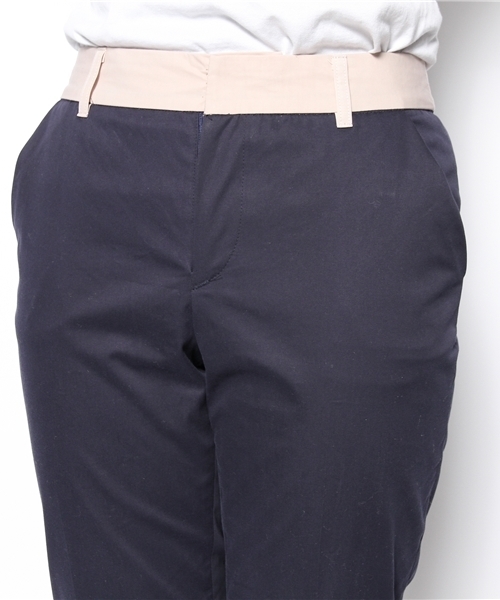 COLLAGE GALLARDAGALANTE（コラージュガリャルダガランテ）の「サテンストレッチPT（その他パンツ・レディース・ネイビー/オフホワイト・0/1）」の8枚目の写真