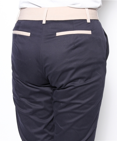 COLLAGE GALLARDAGALANTE（コラージュガリャルダガランテ）の「サテンストレッチPT（その他パンツ・レディース・ネイビー/オフホワイト・0/1）」の7枚目の写真