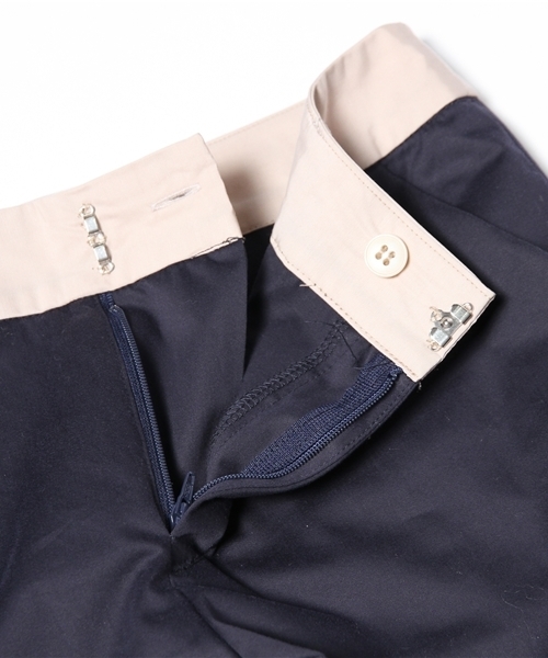 COLLAGE GALLARDAGALANTE（コラージュガリャルダガランテ）の「サテンストレッチPT（その他パンツ・レディース・ネイビー/オフホワイト・0/1）」の4枚目の写真