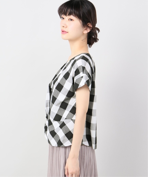 JOINT WORKS(ジョイントワークス)の「ネジリクロップドチェックブラウス(シャツ/ブラウス・レディース・ブラック/ベージュ/パープル・FREE)」の21枚目の写真