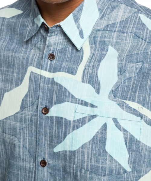 Quiksilver(クイックシルバー)の「GULLY FLORAL/クイックシルバー 半袖 シャツ 総柄(シャツ/ブラウス・メンズ・グリーン/グレー/インディゴブルー・MEDIUM/SMALL/LARGE)」の10枚目の写真