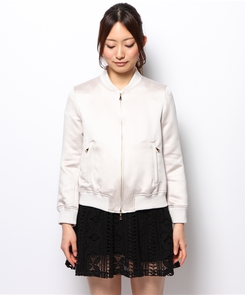 martinique（マルティニーク）の「【Marisol 5月号、クロワッサン 3月売掲載】martinique/ヘビーサテンブルゾン（ブルゾン・レディース・ブラック/ライトベージュ・FREE）」の12枚目の写真