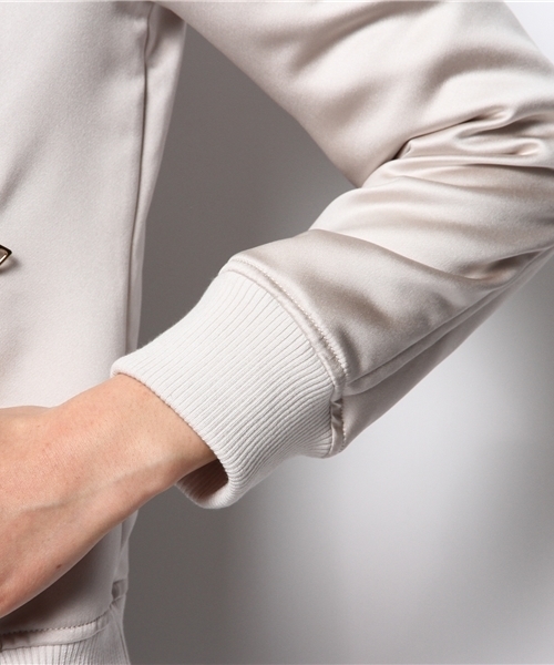 martinique（マルティニーク）の「【Marisol 5月号、クロワッサン 3月売掲載】martinique/ヘビーサテンブルゾン（ブルゾン・レディース・ブラック/ライトベージュ・FREE）」の7枚目の写真