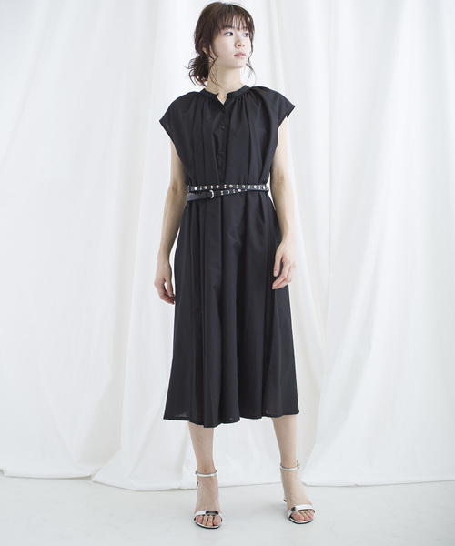 lala Born(ララボーン)の「lalaBorn/60sローンギャザーワンピース(ワンピース・レディース・ブラック/ベージュ/パープル/アイボリー・FREE)」の2枚目の写真