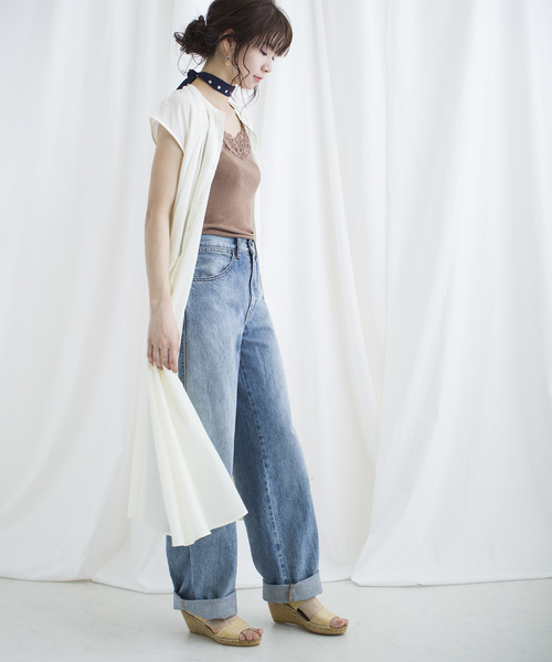 lala Born(ララボーン)の「lalaBorn/60sローンギャザーワンピース(ワンピース・レディース・ブラック/ベージュ/パープル/アイボリー・FREE)」の6枚目の写真