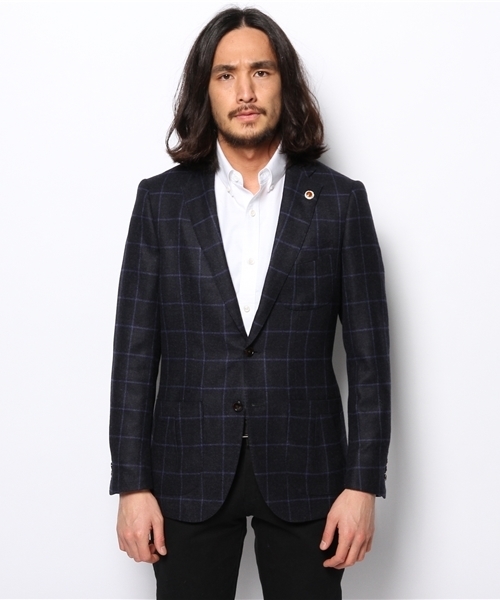 NANO universe（ナノユニバース）の「AQOIBONISTE(アクアボニスト)/ hand made S2B jaket（テーラードジャケット・メンズ・ブラウン/ネイビー・44/46）」の3枚目の写真