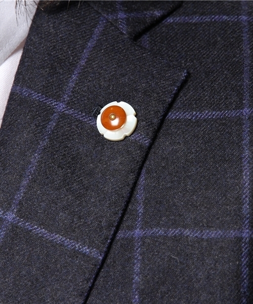 NANO universe（ナノユニバース）の「AQOIBONISTE(アクアボニスト)/ hand made S2B jaket（テーラードジャケット・メンズ・ブラウン/ネイビー・44/46）」の9枚目の写真