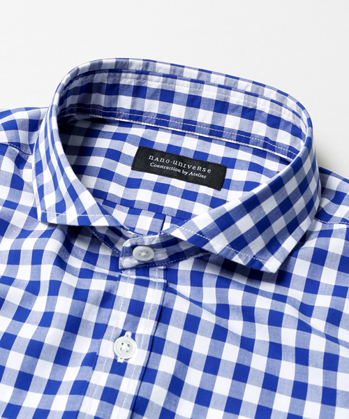 NANO universe（ナノユニバース）の「WEB限定 / BIGギンガムsh 7/S（シャツ/ブラウス・メンズ・ブラック/ネイビー/パープル/ブルー・LARGE/SMALL/MEDIUM/X-LARGE）」の13枚目の写真