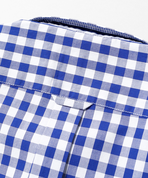 NANO universe（ナノユニバース）の「WEB限定 / BIGギンガムsh 7/S（シャツ/ブラウス・メンズ・ブラック/ネイビー/パープル/ブルー・LARGE/SMALL/MEDIUM/X-LARGE）」の5枚目の写真